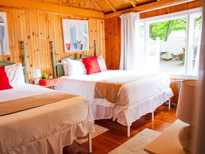 1 bedroom, desk, iron/ironing board, travel crib