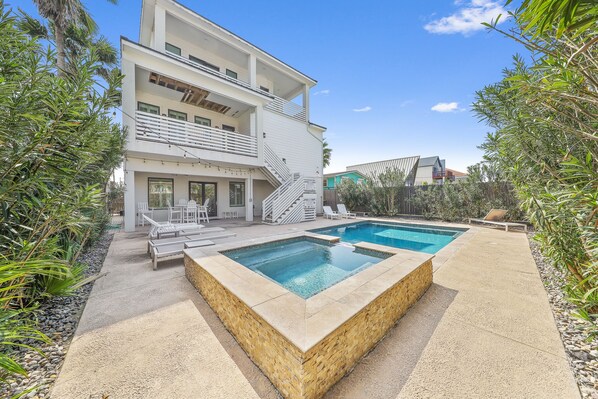 A heated pool