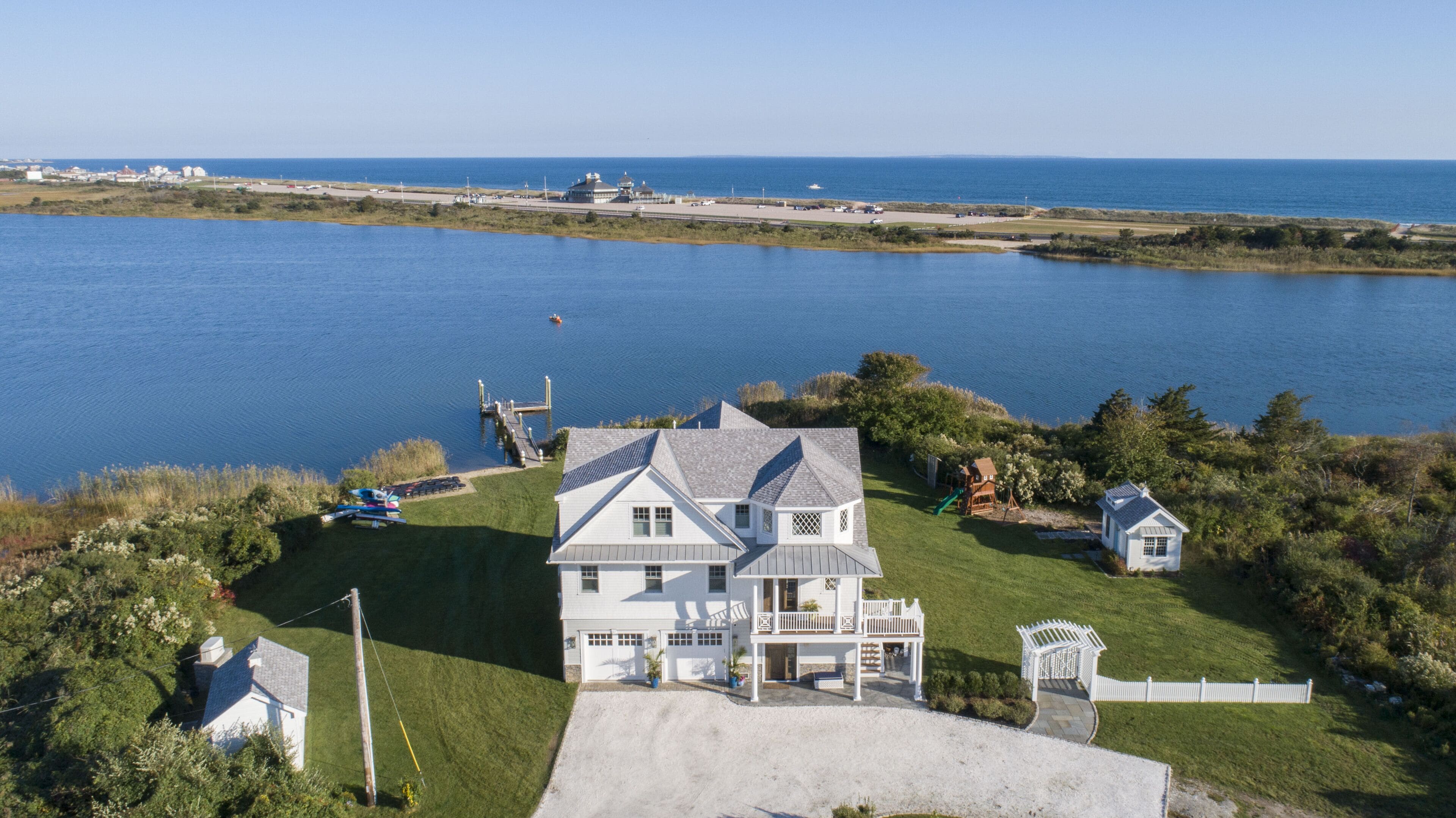 Water Front, Dock with Ocean Access, Expansive Pond and Ocean Views