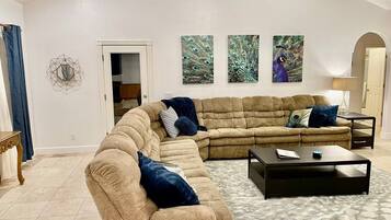 TV, fireplace, foosball, offices