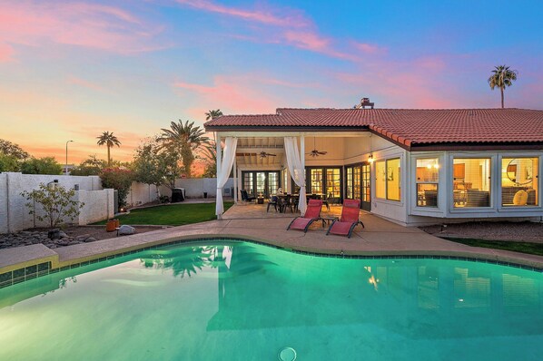 A heated pool