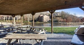 Outdoor dining - Banner Elk 1BR Villa on Resort (Banner Elk)