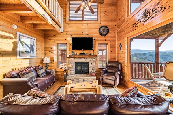 Living room with Roku TV.