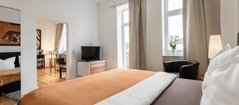 For two people with show kitchen and balcony