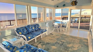 Smart TV, table football, ping pong, books