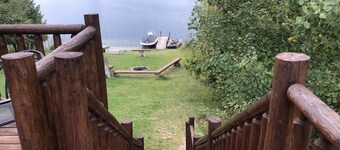 Custom Log Home w/ Lakefront in Northern Michigan 3BR/3BA