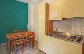 Fridge, stovetop, cookware/dishes/utensils