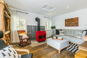 TV, fireplace, offices