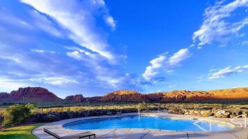 Outdoor pool, a heated pool
