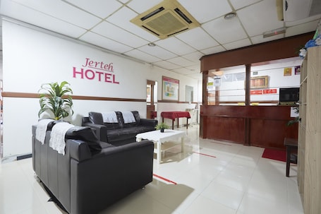 Lobby sitting area. Jerteh Hotel, Terengganu