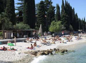 Beach nearby, sun-loungers