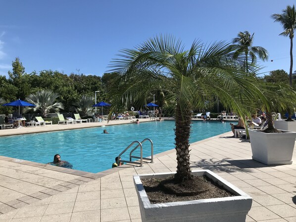 Piscine extérieure, piscine chauffée
