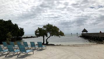 Aan het strand, ligstoelen aan het strand