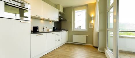 Fridge, oven, stovetop, dishwasher