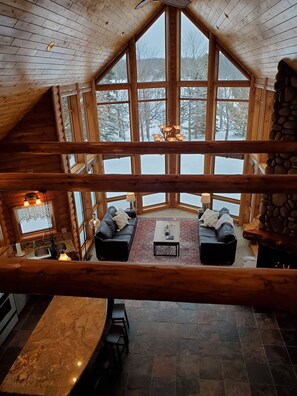 Smart TV, fireplace, video games, DVD player