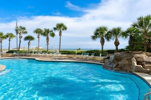 Outdoor pool, a heated pool