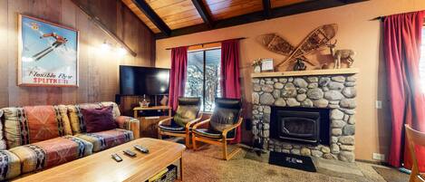 TV, fireplace, DVD player