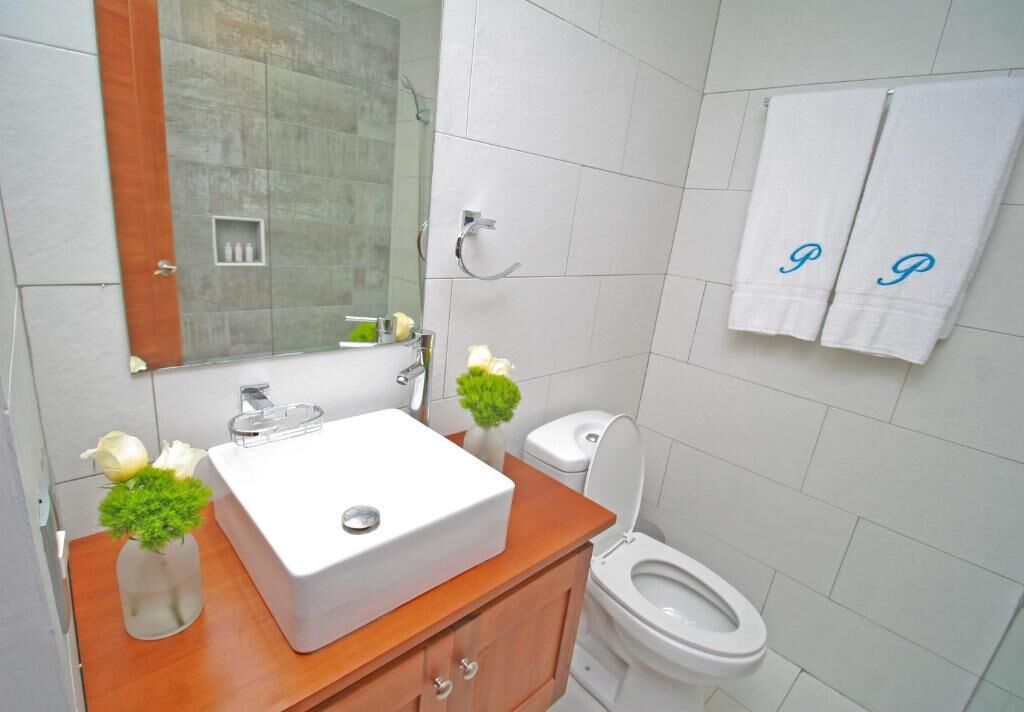 standard room | bathroom | combined shower/bathtub, rainfall showerhead, hair dryer, towels