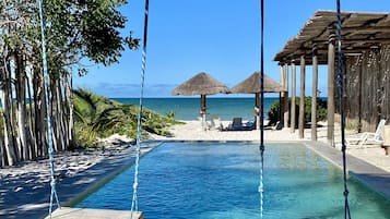 Outdoor pool, a heated pool
