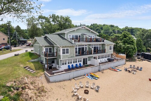 The Eastside ~ Modern Coastal Getaway w/ Pool, Private Beach, Sauna and Dock