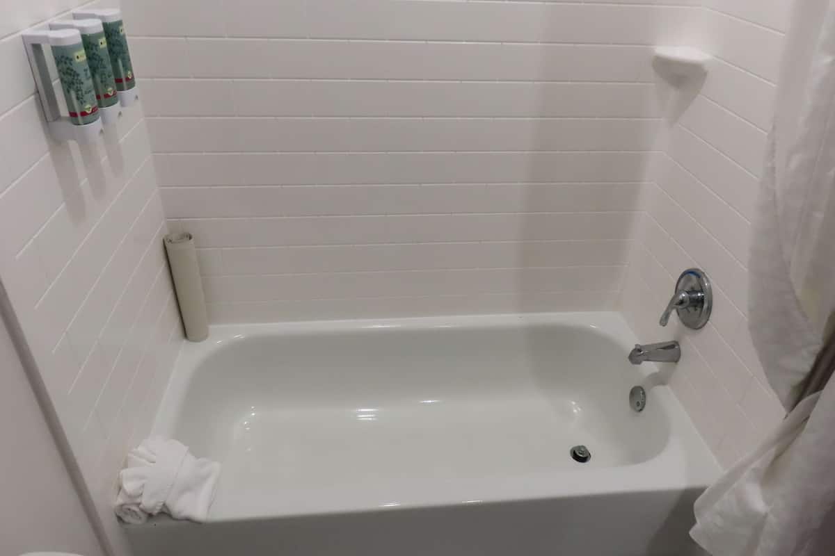 standard room, 1 king bed with sofa bed, accessible, refrigerator & microwave (with sofabed) | bathroom | hair dryer, towels