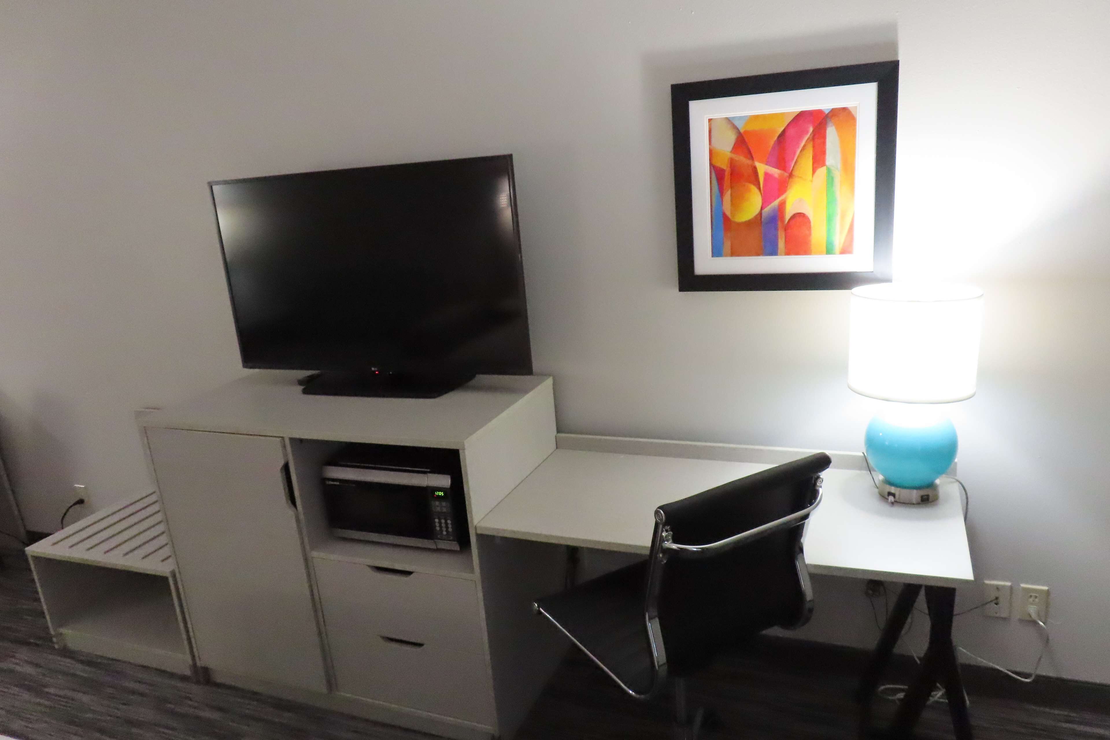 premium bedding, down duvets, desk, laptop workspace