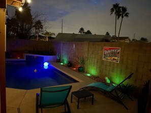 Outdoor pool, a heated pool