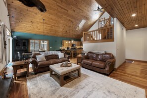 Smart TV, fireplace, video games, books