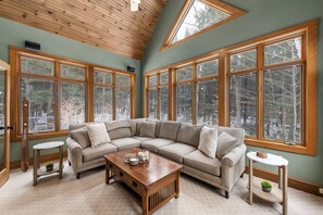 Smart TV, fireplace, video games, books