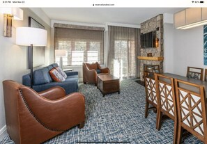 TV, fireplace, DVD player