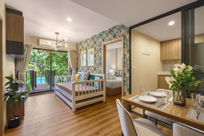 Appartamento familiare, 2 camere da letto | 2 camere, tende oscuranti, Wi-Fi gratuito, lenzuola