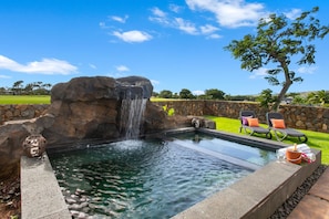 Piscine extérieure, piscine chauffée