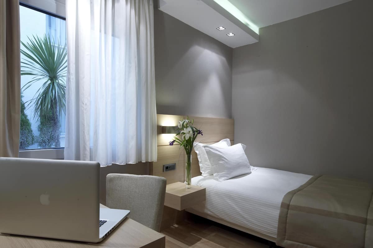 Singola Standard | Biancheria da letto di alta qualità, copriletto in piuma, minibar