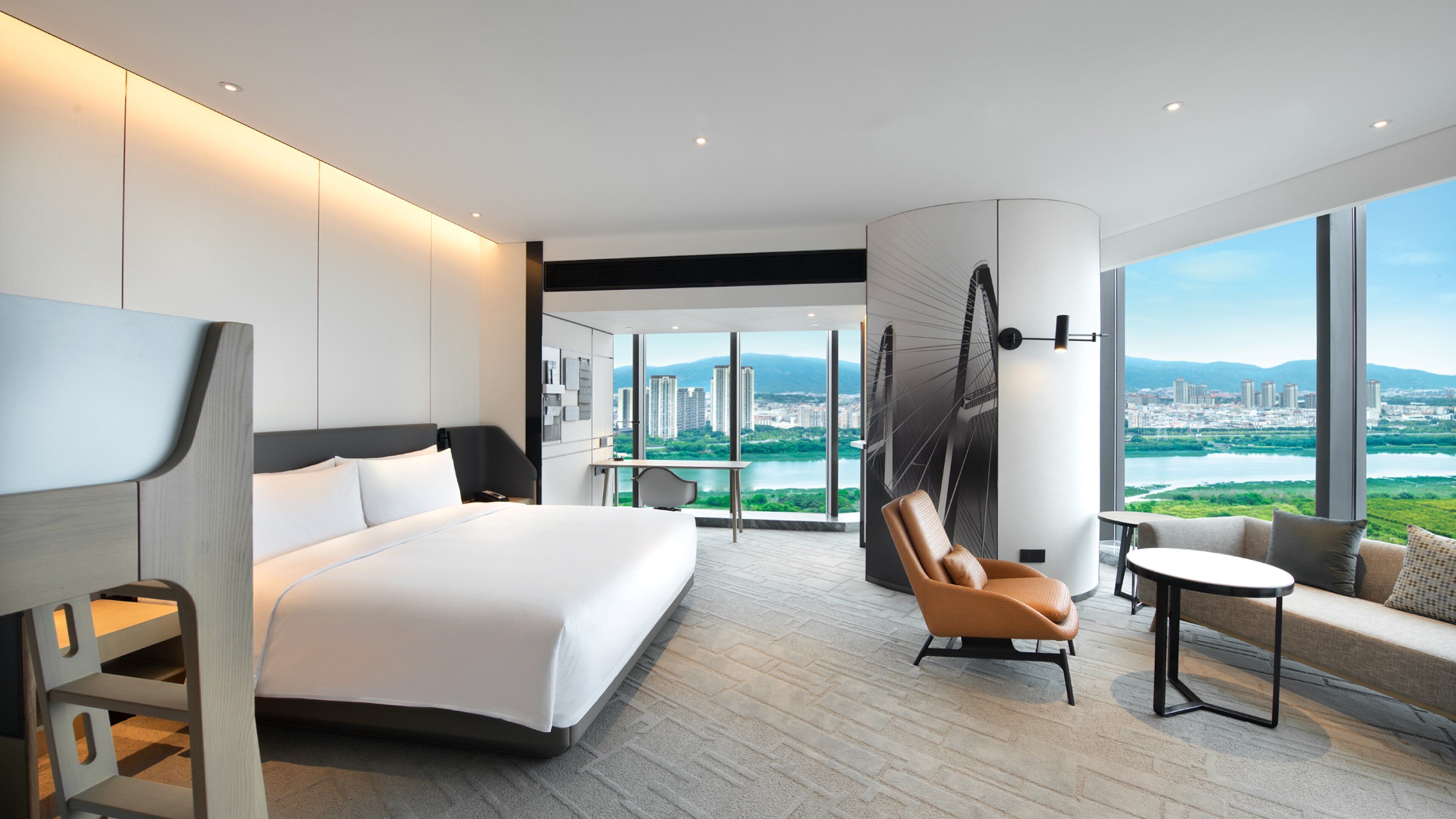 Ropa de cama de alta calidad y minibar 