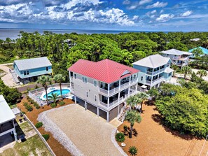 Exterior - 4 BR with Pool - Gulf Views, short walk to beach! (St George Island)