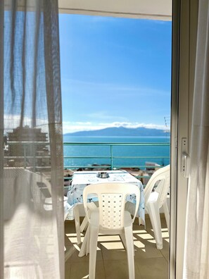 Apartment, Sea View | Balcony view - ERAL Apart-Hotel (Sarandë)