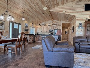 Televisión, chimenea y reproductor de DVD