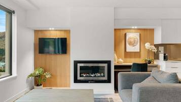 TV, fireplace, stereo, offices