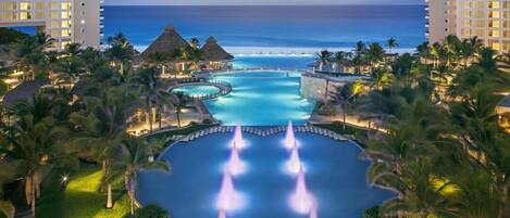 Piscine extérieure, piscine chauffée