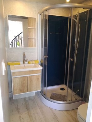 Douche, séchoir à cheveux