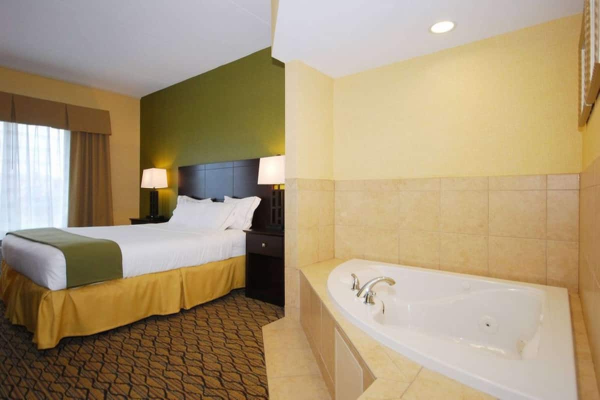 Phòng Suite Deluxe, 1 giường cỡ king, không hút thuốc | Bộ trải giường bằng vải cotton Ai Cập, bộ đồ giường cao cấp 