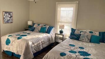 2 bedrooms, iron/ironing board, travel cot, WiFi