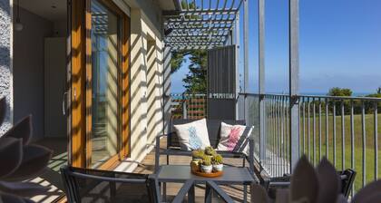 Sea view apartment in the hills in Senigallia with balcony