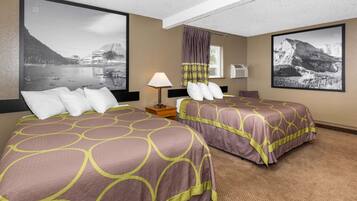 Standard Room, 2 Queen Beds, Non Smoking | Iron/ironing board, free WiFi, bed sheets