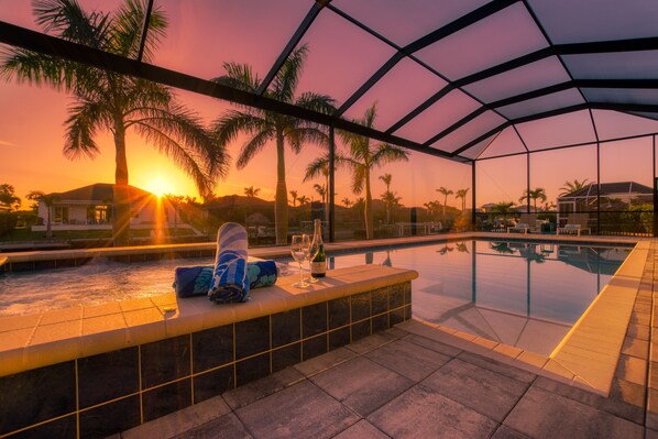 A heated pool