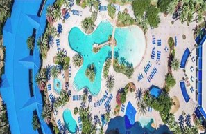 Outdoor pool, a heated pool