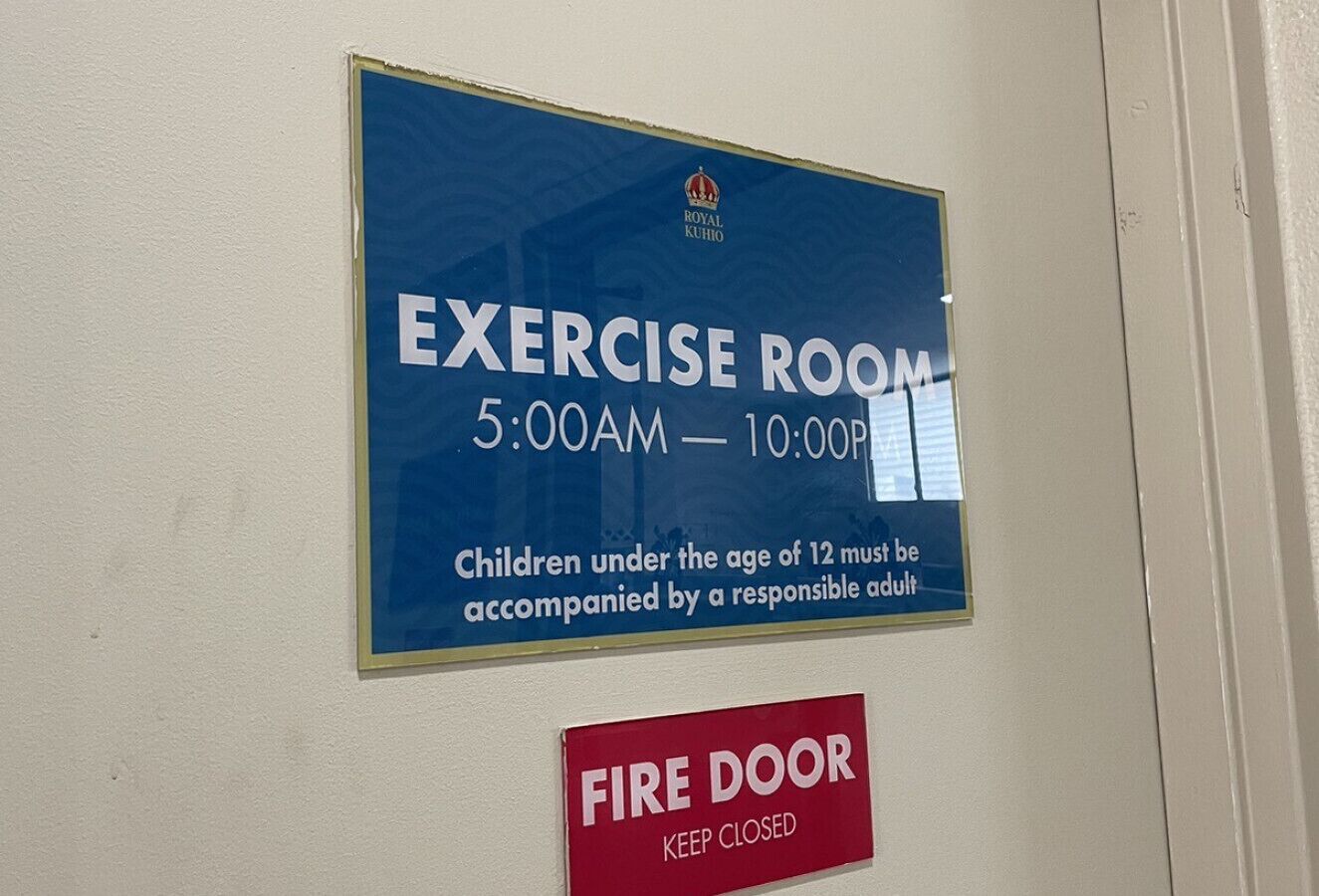 Fitness center hours: 5AM - 10PM
