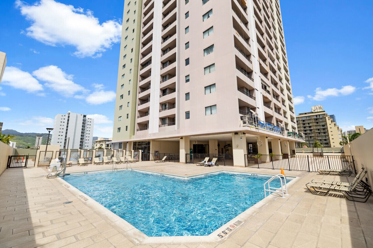 A heated pool