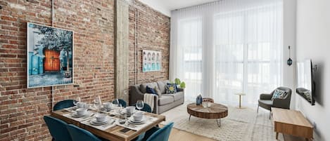 Appartement Luxe, 2 chambres (100) | Coin séjour