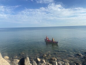 shallow water front with sandy bottom 